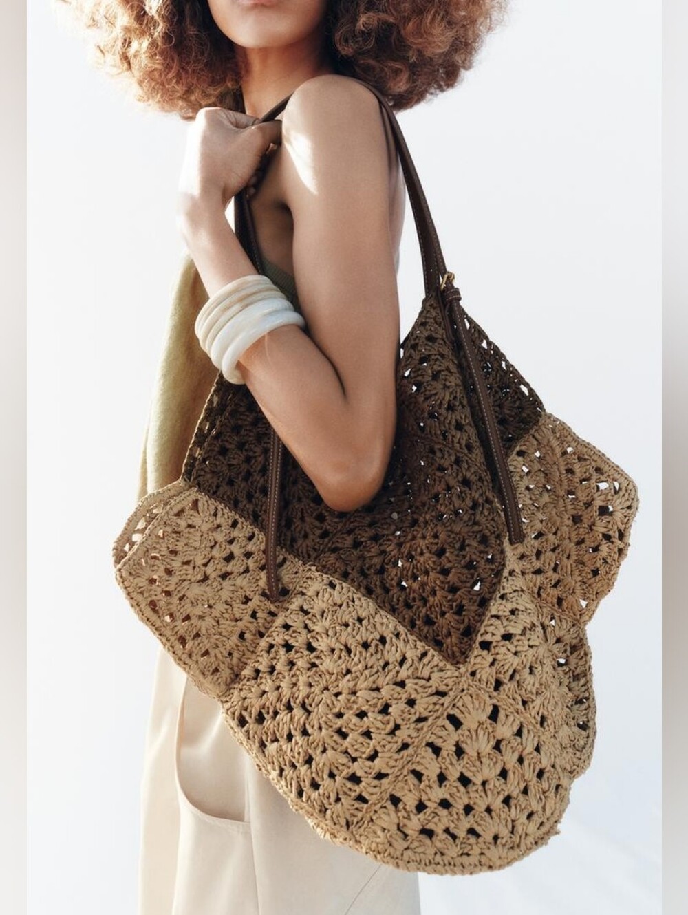 Zara Woven Tote Bag
